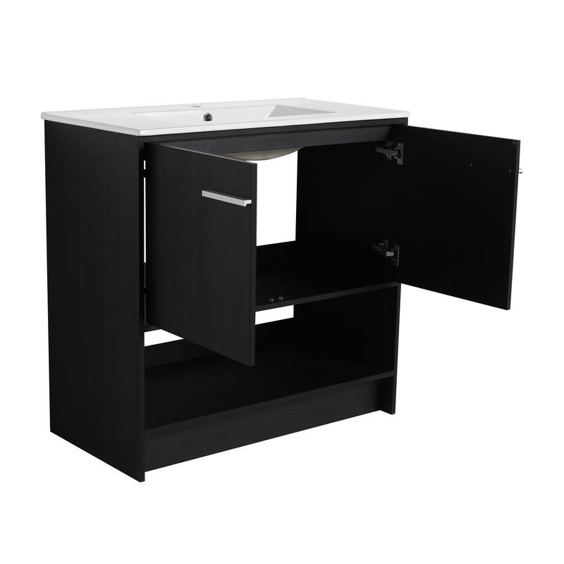 36" Bathroom Vanity with Ceramic Sink
