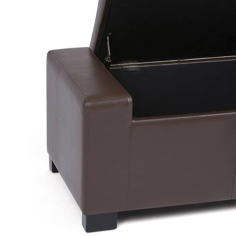 WYNDENHALL Santa Fe 51 inch Wide Contemporary Rectangle Storage Ottoman