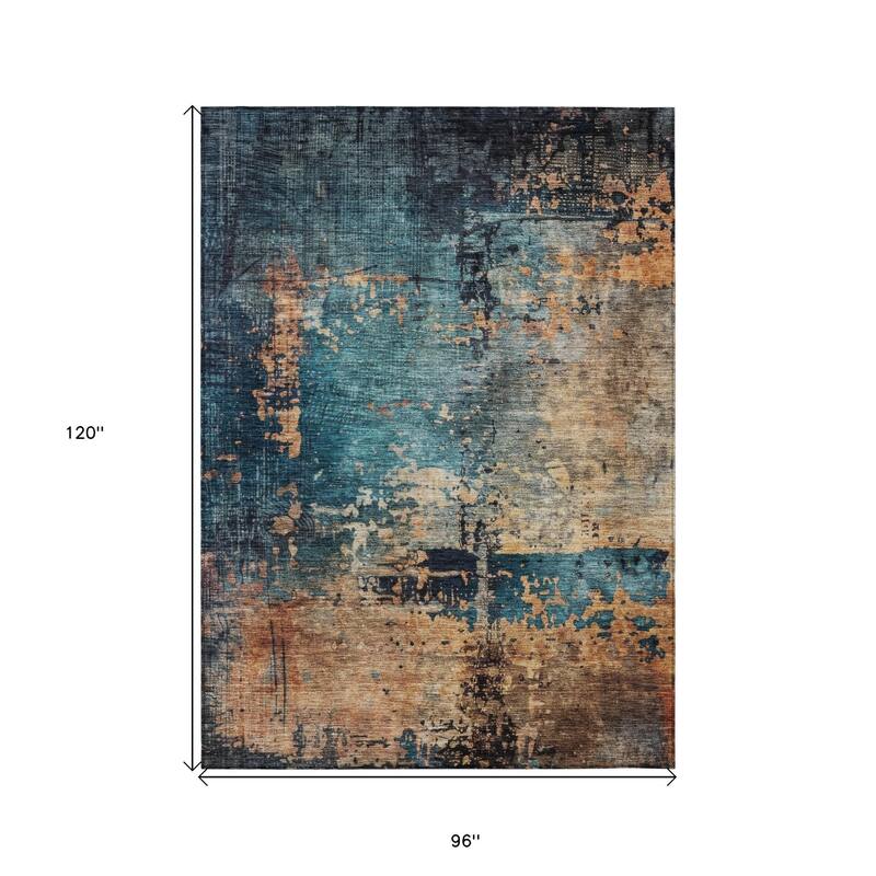HomeRoots Abstract Transitional Rectangle Outdoor Rug