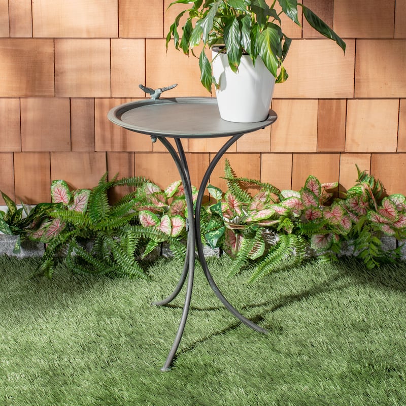 SAFAVIEH Jackeline Iron Outdoor Bird Bath - 21 In. W x 19 In. D x 29 In. H - 21Wx19Dx29H