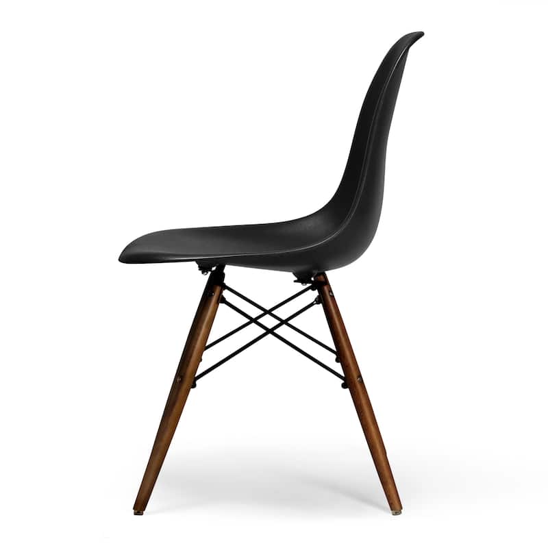 Paris-2 Side Chairs with Walnut Legs (Set of 2)