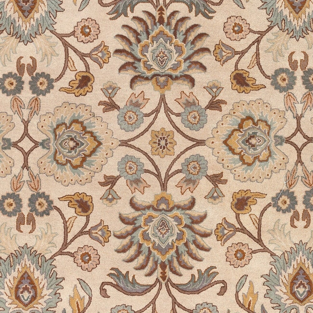 Patchway Handmade Classic Floral Wool Area Rug