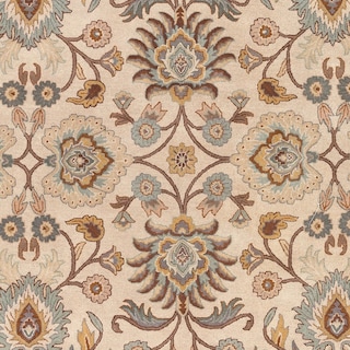 Patchway Handmade Classic Floral Wool Area Rug