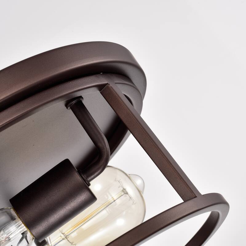 2-light Oil Rubbed Bronze Flush Mount