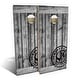 preview thumbnail 1 of 7, Rustic Gray Barnwood Outdoor Cornhole Board Set Backyard 2x4 - NO Accessories
