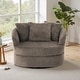 preview thumbnail 39 of 74, UIXE Oversize 43" Plush Corduroy Swivel Barrel Chair Comfy Accent Chair For Living Room