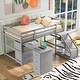 preview thumbnail 9 of 7, Twin Loft Bed with Multifunctional Movable Desk and Staircase - Flexible Design