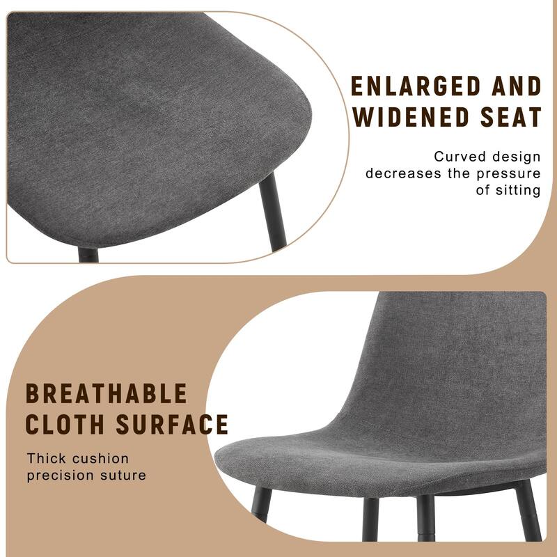 9-Piece Modern Dining Table Set with Storage, 71x35.4 Inch Wood Grain Table & 8 High-Resilience Fabric Chairs