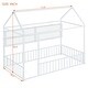 preview thumbnail 17 of 40, Twin Size Metal Bed House Bed Frame with Fence and Four Metal Grid Shelves