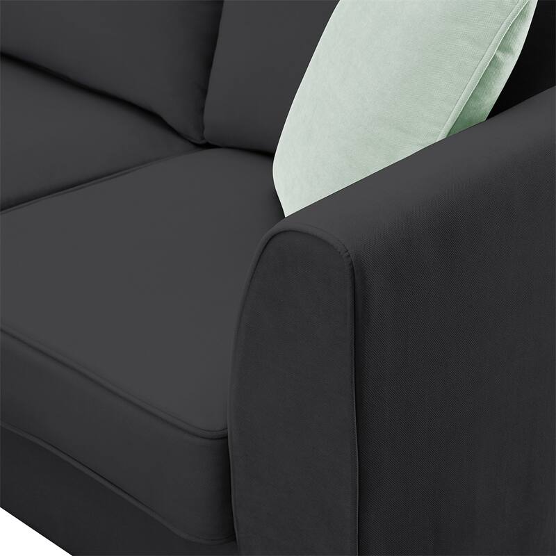 L Shape Sectional Sofa Couches 7 Seats with Ottoman and 3 Pillows