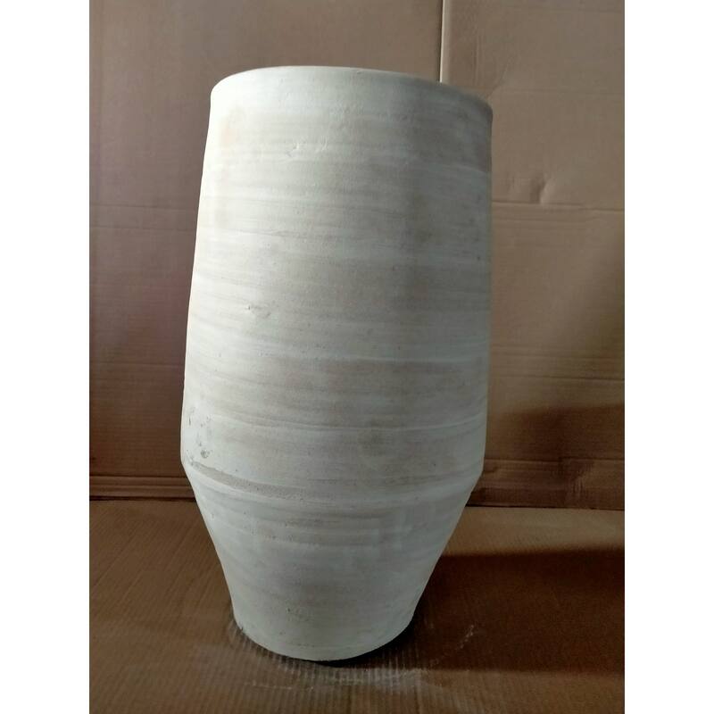 Round Terracotta Decorative Standing Vase - 25.5"
