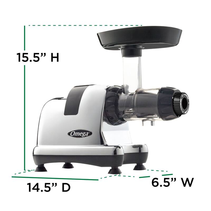 Omega 200-Watt Cold Press Masticating Slow Juicer With 3-Stage Auger