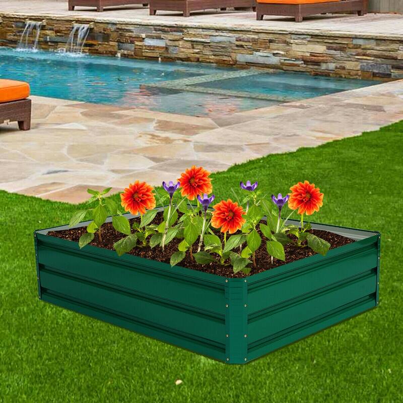 Patio Raised Garden Bed for Vegetable and Flower Planting Outdoors - 47" x 35.5" x 12.0"(L x W x H)