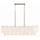 preview thumbnail 1 of 4, Addis 14 Light Aged Brass Chandelier - 51.75"W x 14.25"H x 14"D