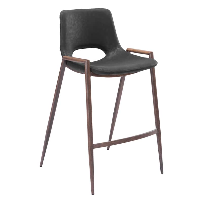 Desi Counter Stool Black & Walnut