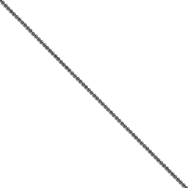 Chisel Stainless Steel 2.00 mm 30 inch Beaded Ball Antiqued Chain (2 mm) - 30 in