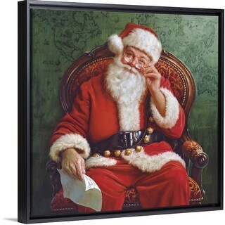 Shop Dear Santa Black Float Frame Canvas Art Overstock 25512611