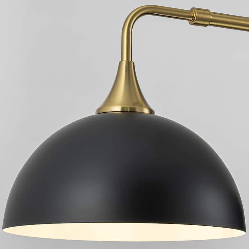 3-Light Industrial Linear Dome Pendant Lights for Kitchen Island