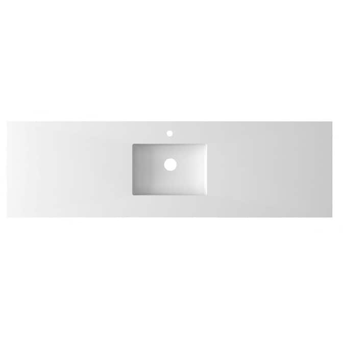 Miseno MVT-66-313SQ1HSS Forever 66" Solid Surface Vanity Top