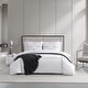 preview thumbnail 1 of 9, Vera Wang Zig Zag Cotton White Duvet Cover Set