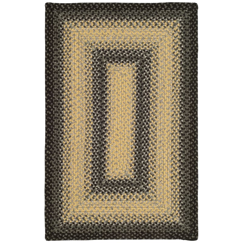 SAFAVIEH Handmade Braided Kita Country Rug - 2'6" x 4' - Black/Grey
