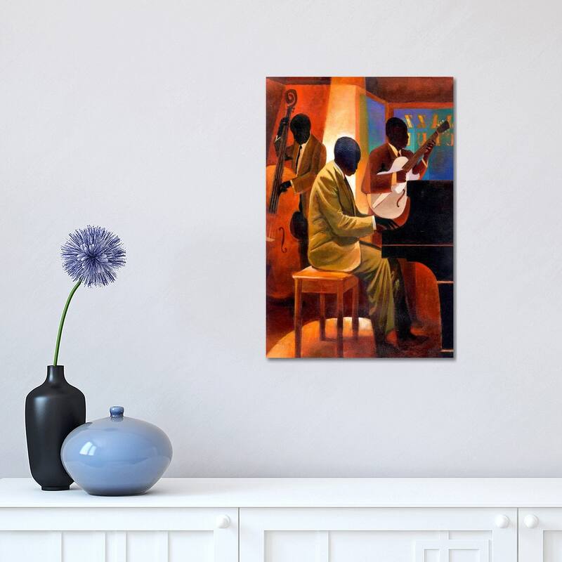 iCanvas "Piano Man" by Keith Mallett Canvas Print - 18x12x1.5