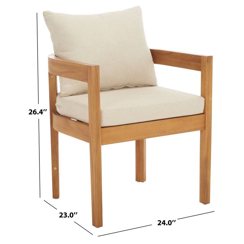 SAFAVIEH Outdoor Living Kento Dining Chair (Set of 2) - 27"W x 24"D x 26"H