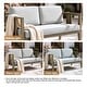 preview thumbnail 100 of 195, Outdoor Teak Solid Wood Patio Furniture Set Loveseat Armchair Table Collection