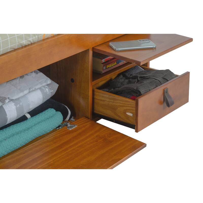 Copper Grove Rivne Storage Platform Bed with Drawers and Shelves