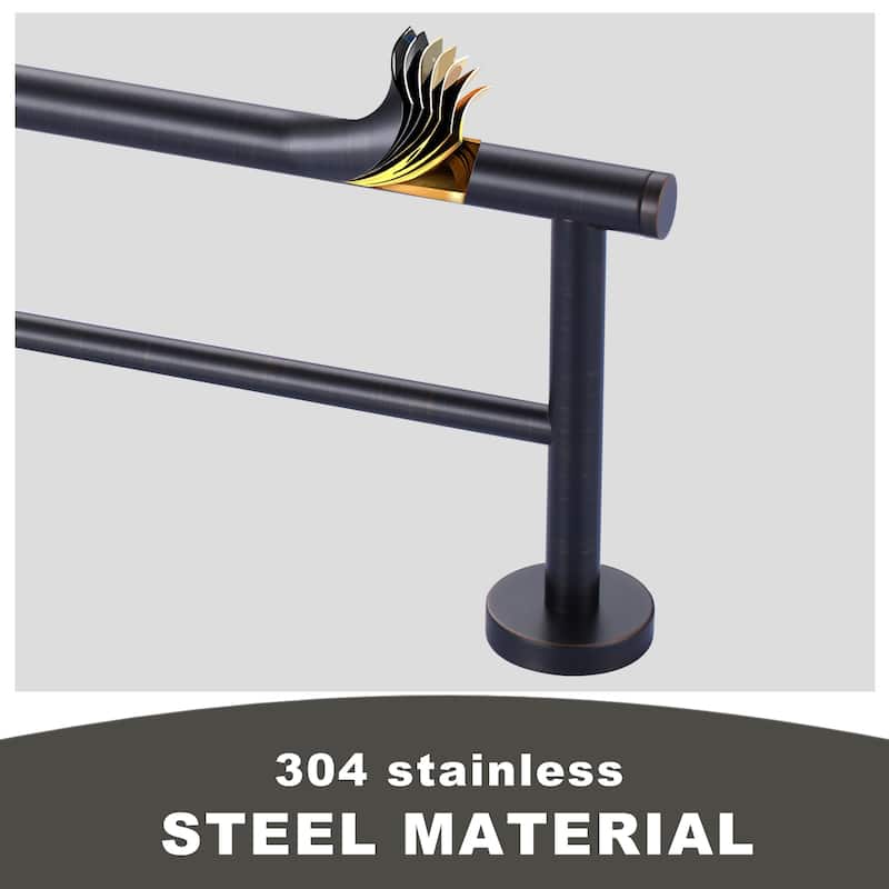 WOWOW Wall Mounted Stainless Steel Double Towel Bar