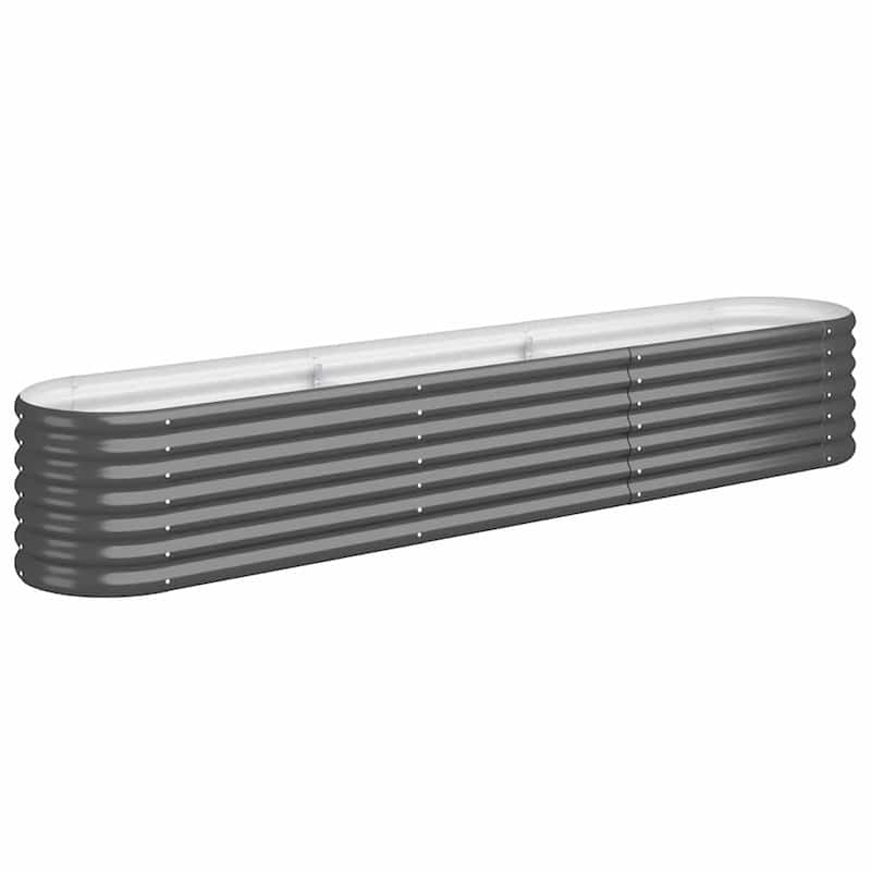 vidaXL Garden Raised Bed Patio Outdoor Raised Planter Box Powder-coated Steel