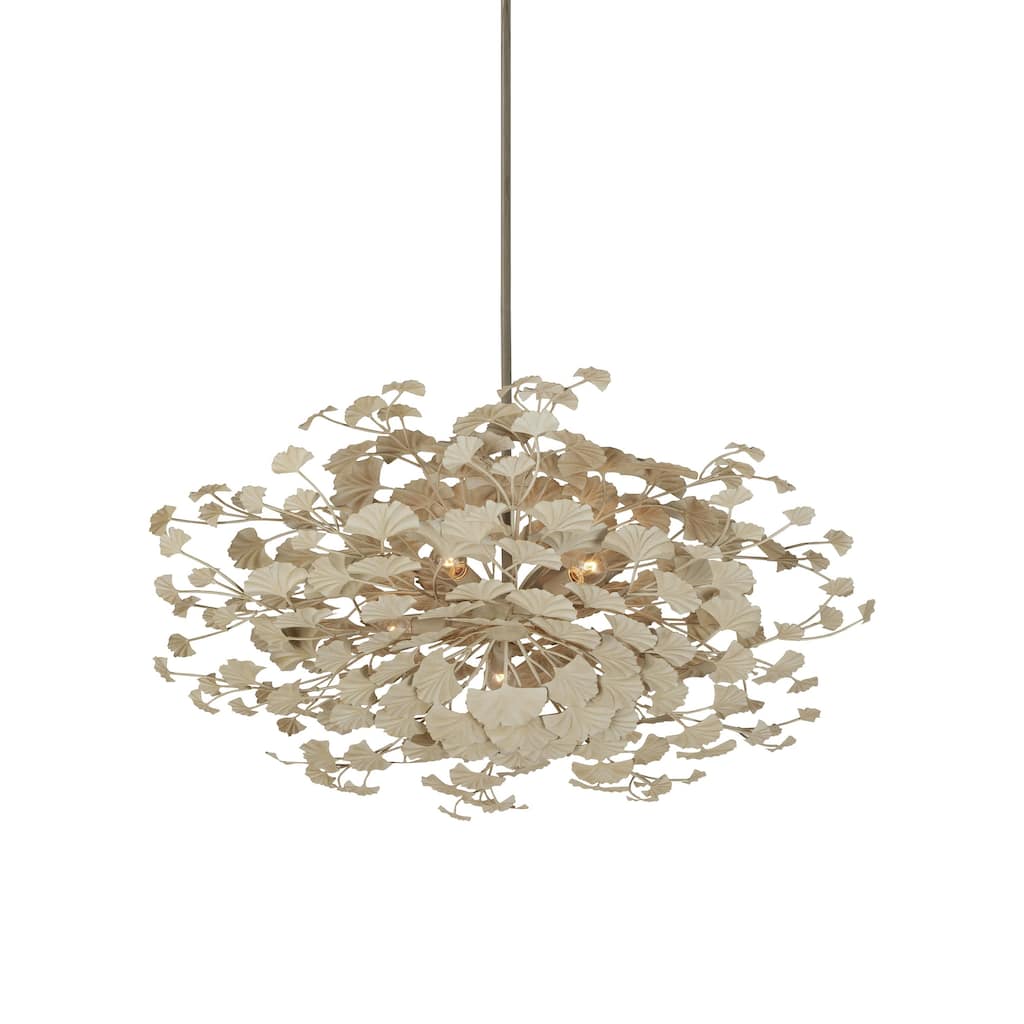 Currey & Company Maidenhair Cream Semi-Flush Mo - 13.5"h x 39.5"dia