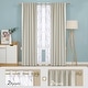 preview thumbnail 44 of 65, Deconovo Mix & Match Blackout and Bronze Print White Sheer 4 Piece Curtain Panel Set 52x108 Inch - Light Beige