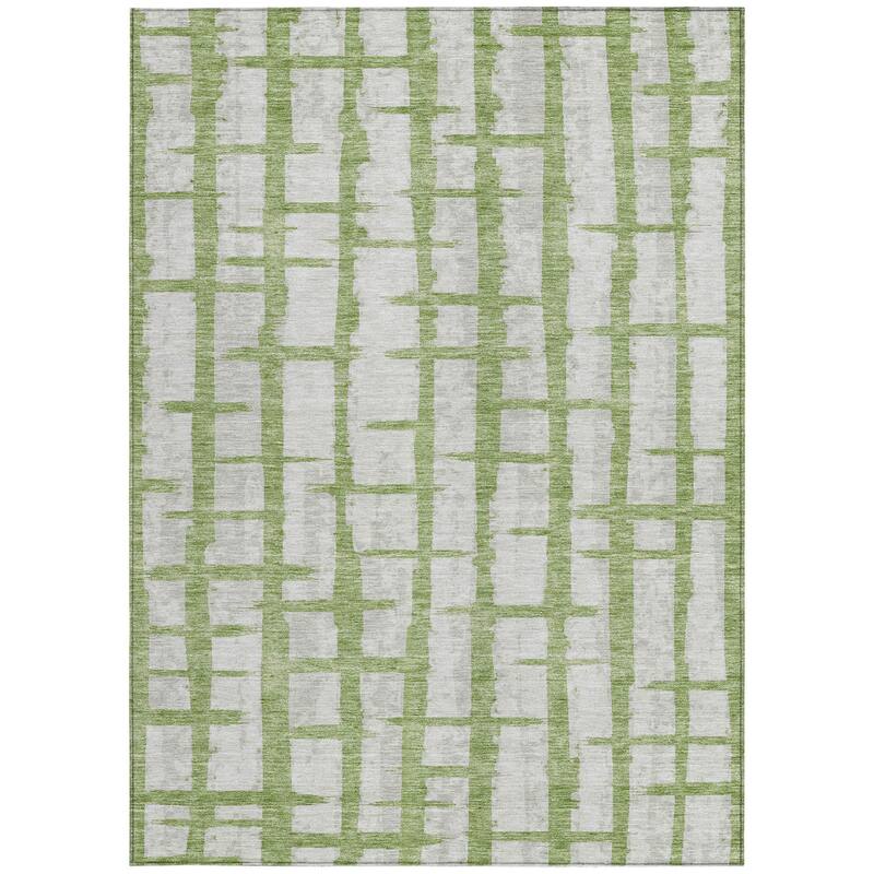 HomeRoots Striped Transitional Rectangle Outdoor Rug