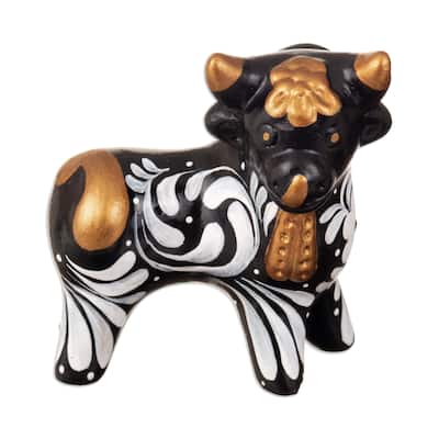 Novica Handmade Black Guardian Of Pucara Ceramic Sculpture