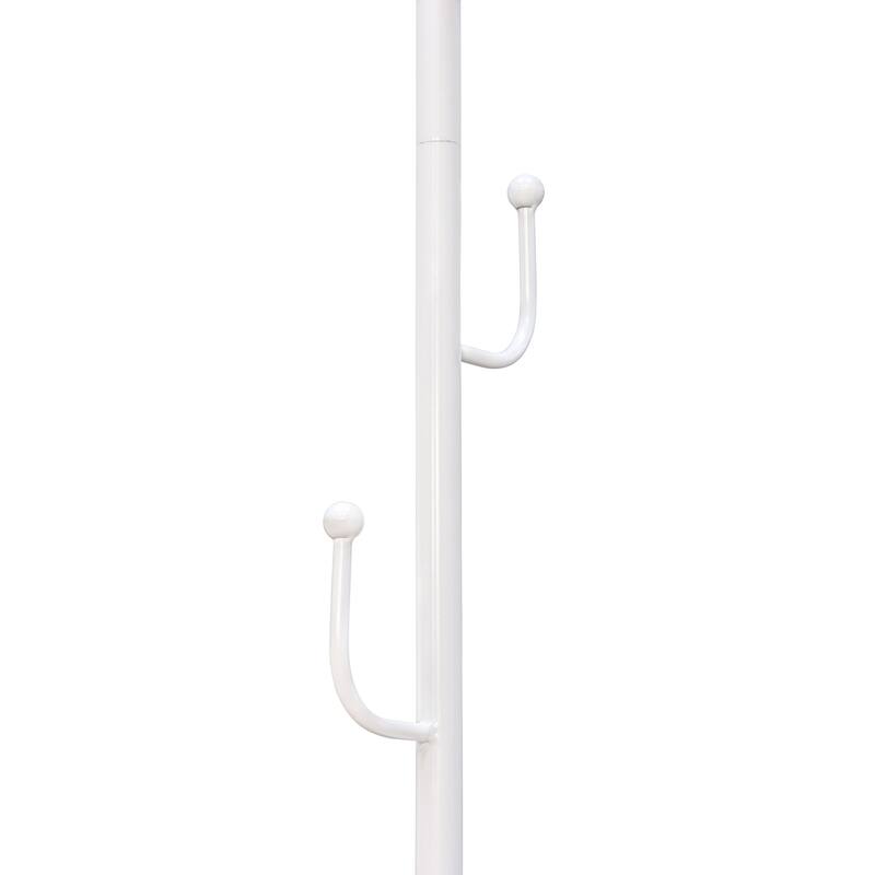 Maypex 64.5 in.Freestanding Metal Coat Rack with Round Quartz Stone Base
