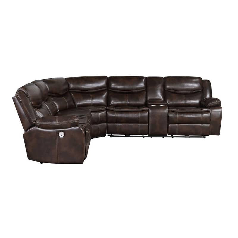 McLean Dark Brown Power Reclining Sectional Sofa