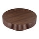 preview thumbnail 7 of 22, Modern Natural Black Round Coffee Table with Sturdy Pedestal No Assembled