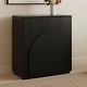 preview thumbnail 25 of 49, Spruce & Spring Modern Sideboard Buffet Cabinet with Wave Design