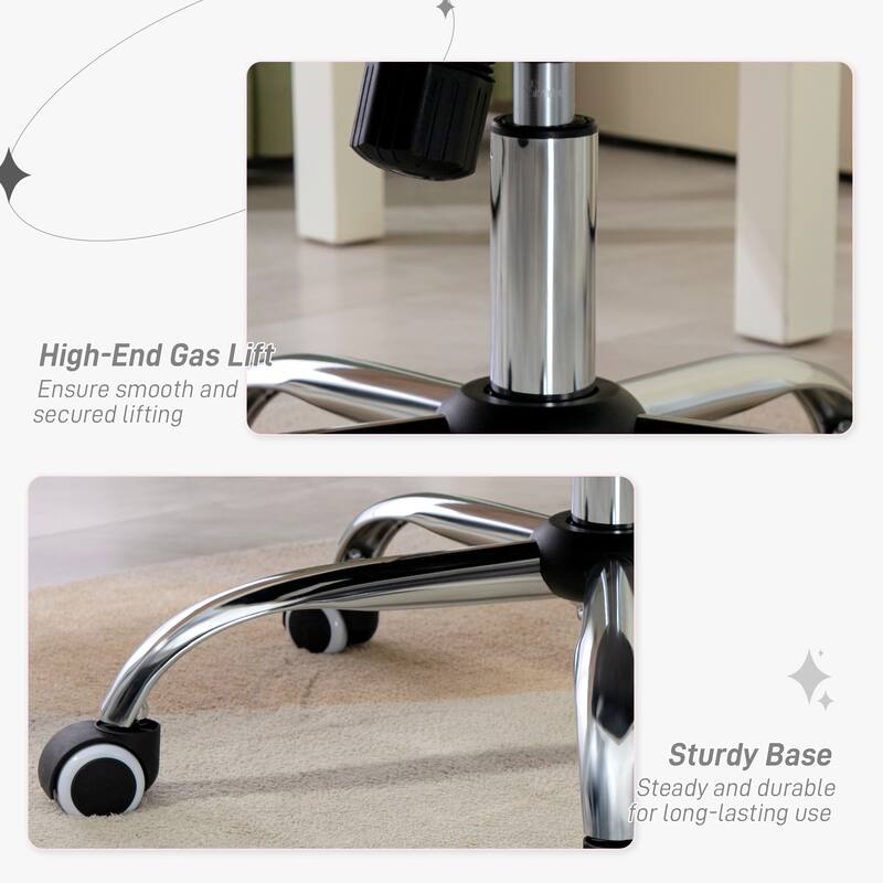 Vinsetto Home Office Chair, Computer Chair, Button Tufted Desk Chair with Swivel Wheels, Adjustable Height, and Tilt Function