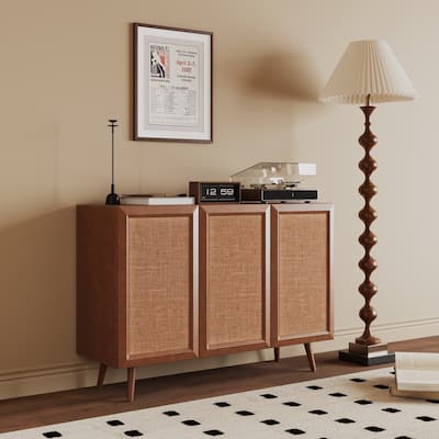 Entryway Storage Media Console Farmhouse Tv Stand Accent Buffet Sideboard Cabinet
