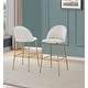 preview thumbnail 6 of 4, Best Quality Furniture Upholstered Barstools with Gold Chrome Finish Legs (Set of 2)