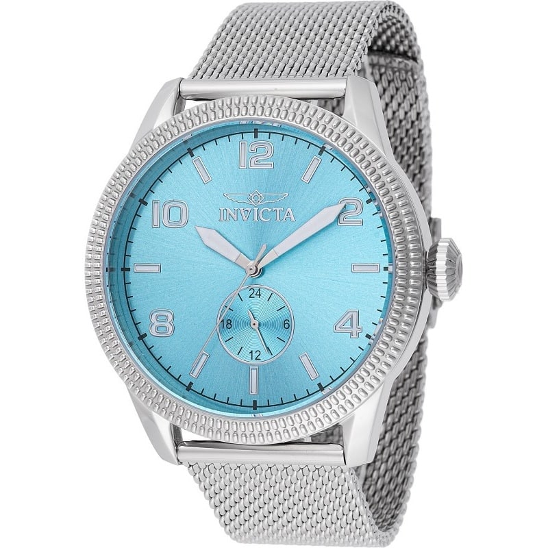 Invicta Men's 48914 Vintage Quartz VH60 Light Blue Dial Watch - Light Blue
