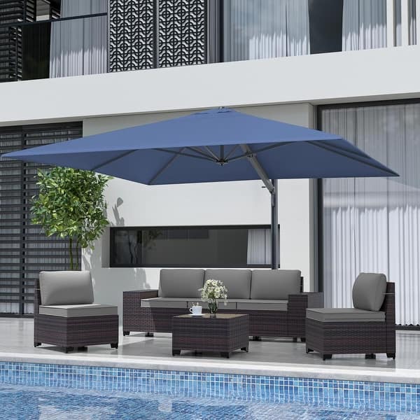 7 1 2 ft patio umbrellas Velop 7.5 ft Square Wooden Pulley Market Umbrella