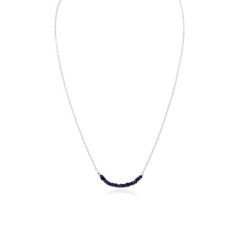 Sterling Silver Faceted Iolite Beads September Birthstone Necklace