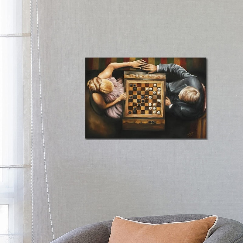 iCanvas "Game for two -Chess lovers 3" by Salma Nasreldin Canvas Print - 18x26x1.5