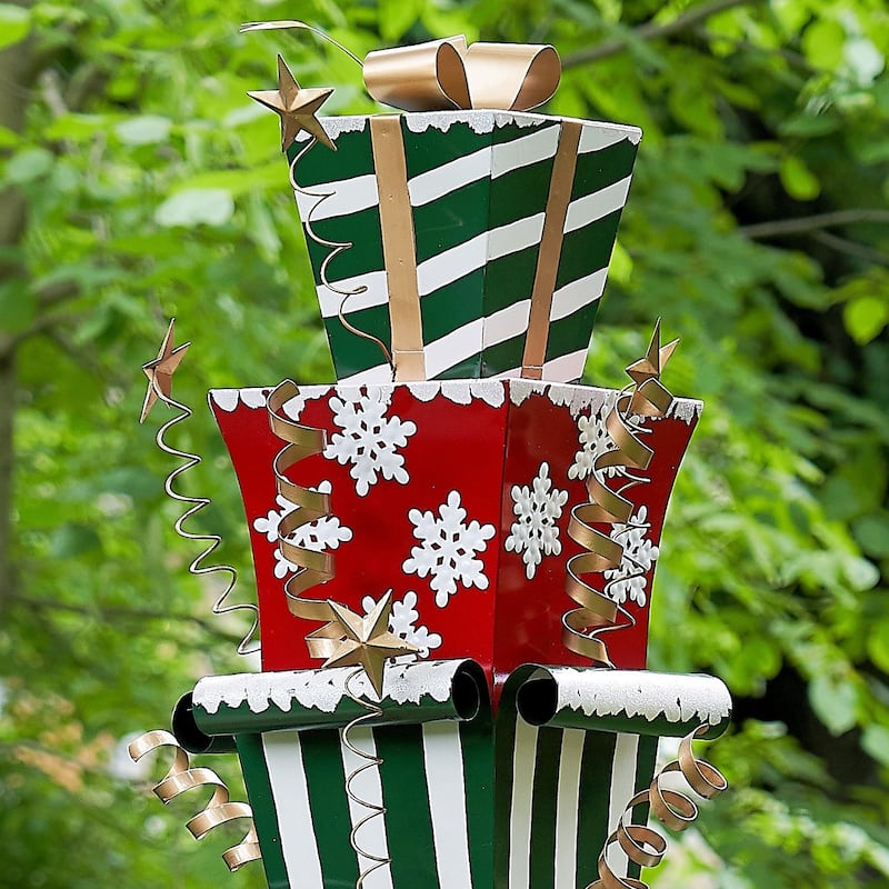 Large Iron Christmas Sleigh with Presents - 20.4"x18.1"x47.2"