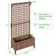 preview thumbnail 5 of 11, Yaheetech 72"H Wood Planter Raised Bed with Trellis Free Standing Planter Box for Garden Yard
