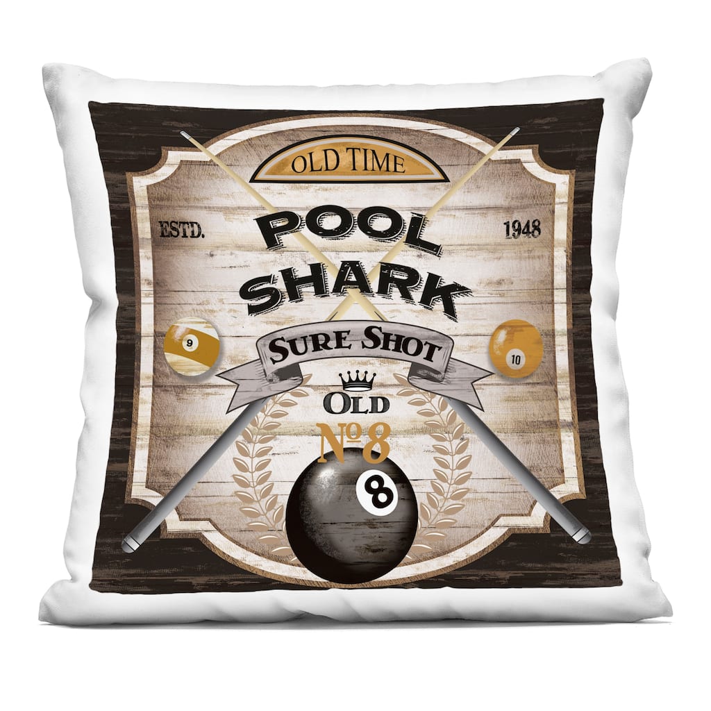 Stupell Rustic Pool Shark Decorative Printed Throw Pillow Design by Conrad Knutsen