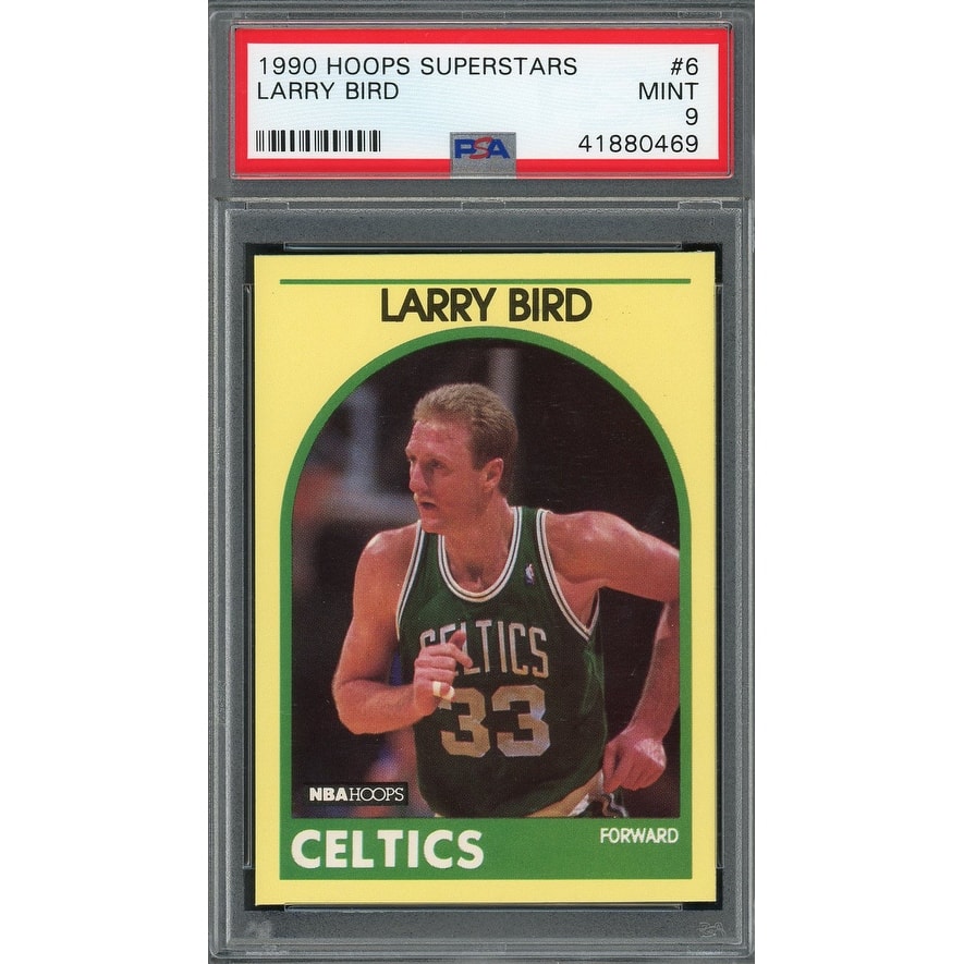 Larry Bird 1990 Hoops Superstars Basketball Card #6 Graded PSA 9 MINT - 8'6" x 11'6"